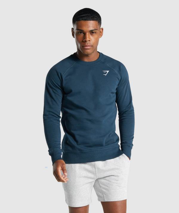 Panske Mikiny Gymshark Crest Námornícka Modrá | KE9352470